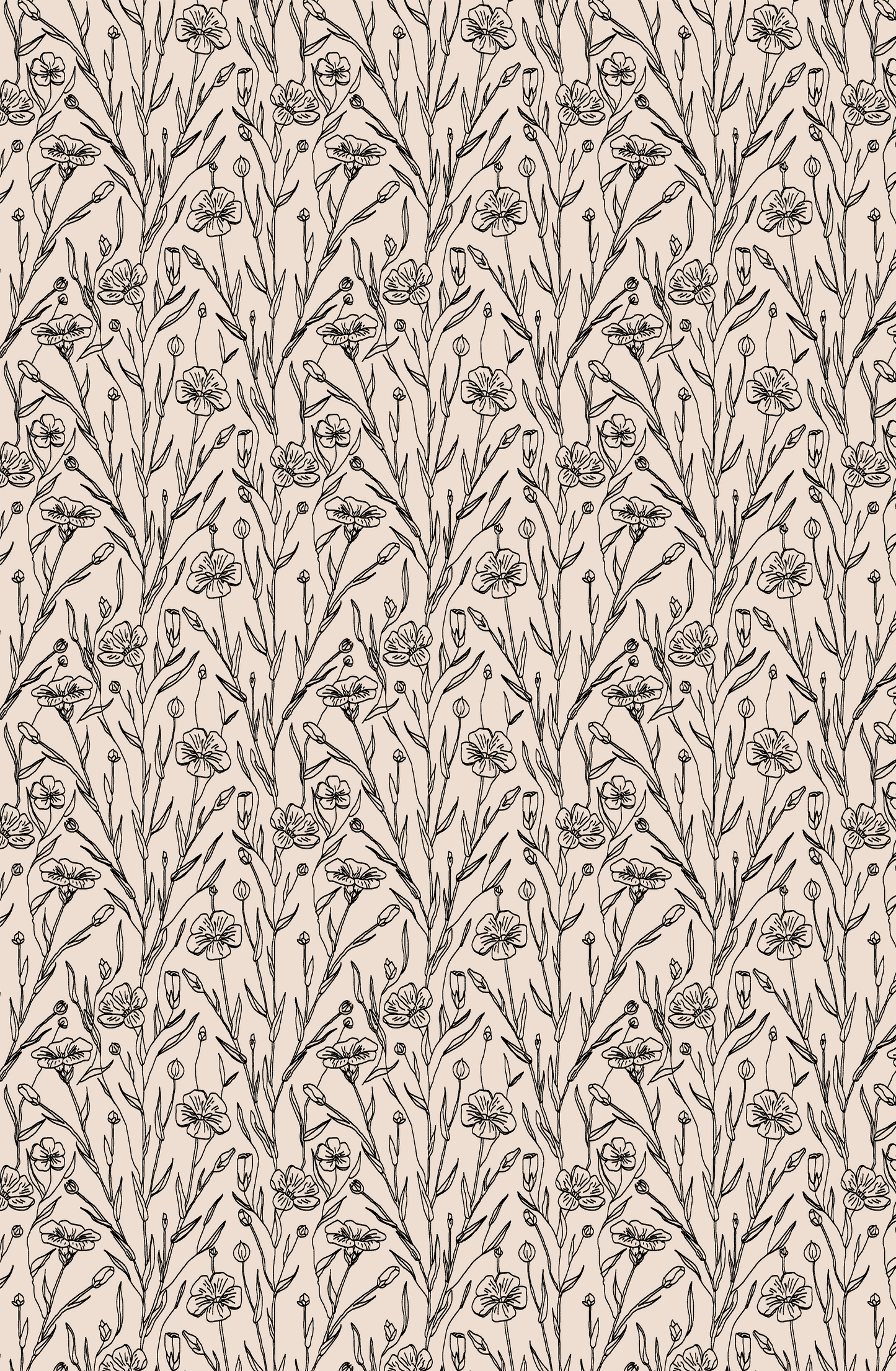 flax seed flower print