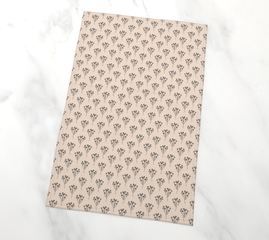 dried flax flower print